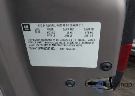 2006 Chevrolet Impala Lt z USA, uszkodzony, nr VIN 2G1WT58K969387482